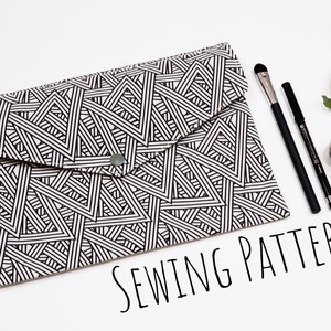 Folder Sewing Pattern Download with Video Instruction | 3 sizes | A4,A5,Pencil Pouch | clutch sewing pattern, fabric folder, pencil case