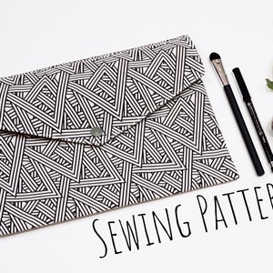 Téléchargement de patron de couture de dossier avec instruction vidéo | 3 tailles | A4, A5, pochette à crayons | patron de couture pochette, pochette tissu, trousse