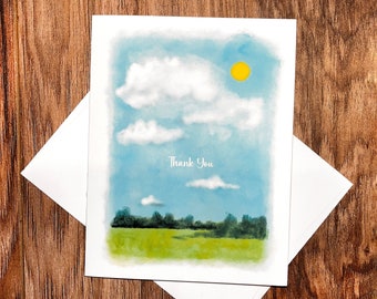 Cartes de remerciement/cartes de voeux - Summer Field