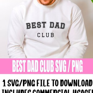 Bester Papa Club SVG / Png | Digitaler Download, Vatertags-Svg-Png, trendige College-Varsity-Stil-Papa-Schnittdatei,