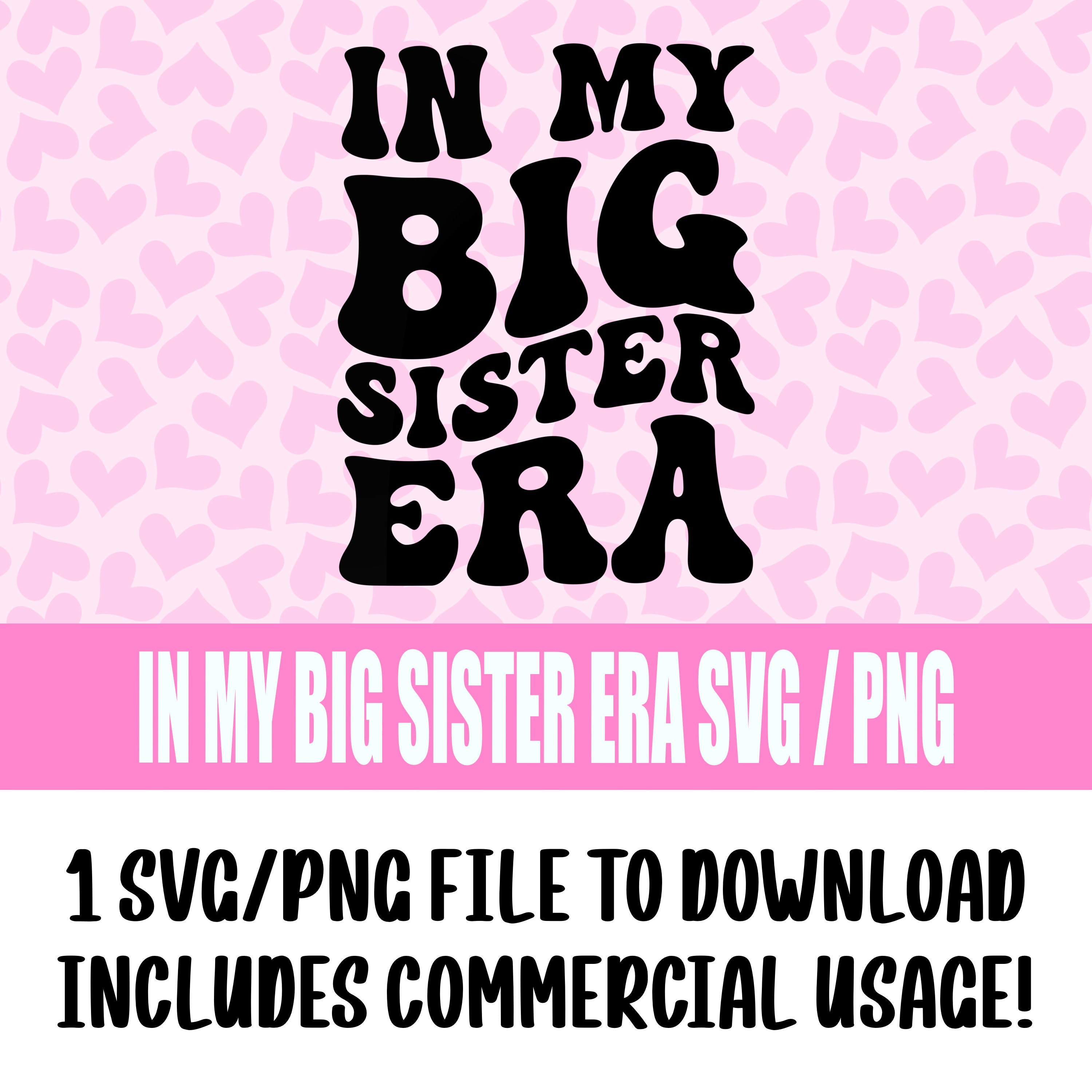 In My Big Sister Era SVG | Retro Wavy Sister Design (digital Download ...