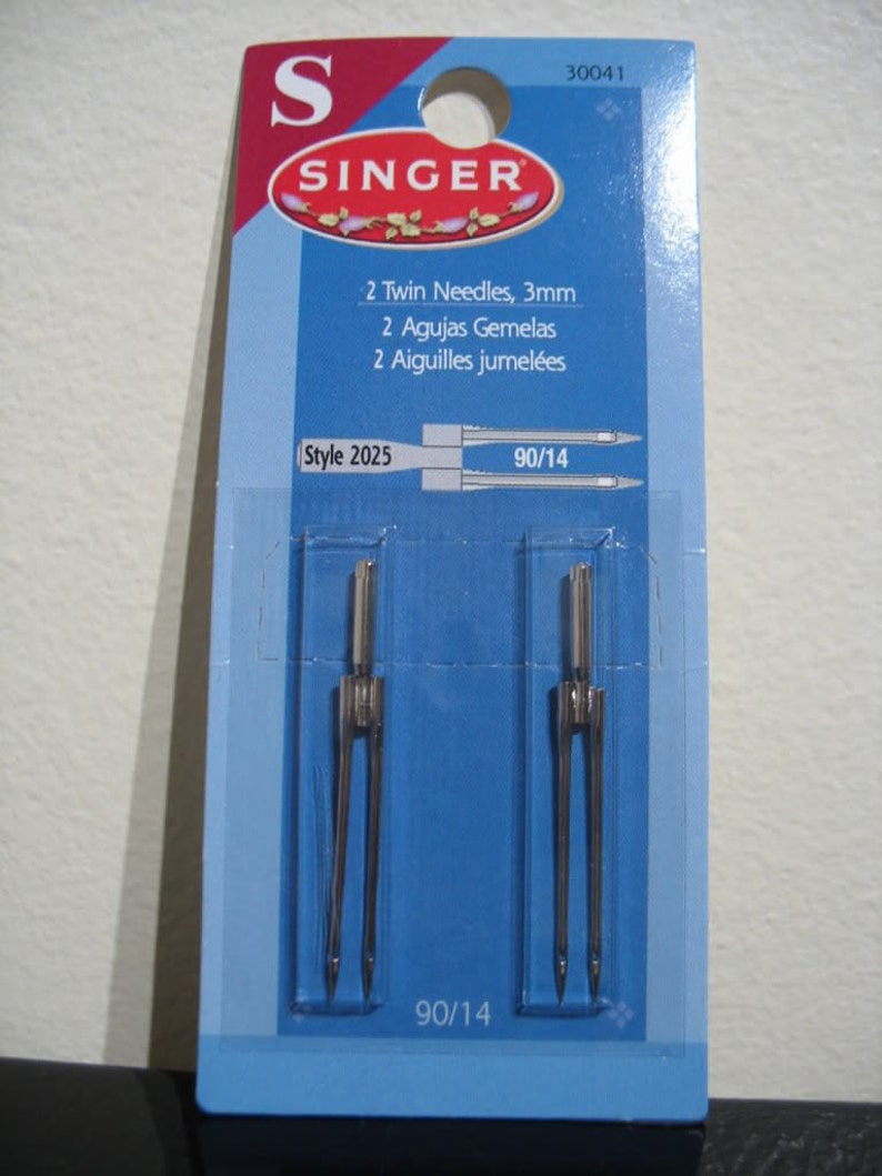 3mm Twin Sewing machine needle Singer 1 pack 2025 90/14 Etsy