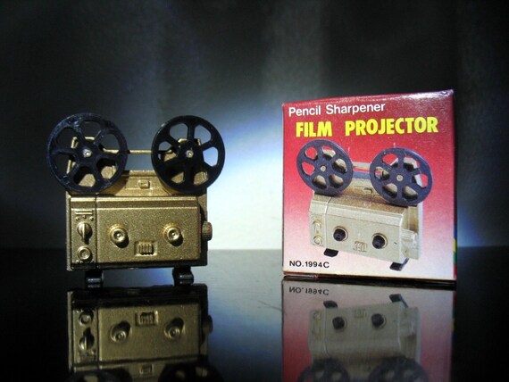Vintage NOS Boombox ghettoblaster cassette pencil sharpener die cast w// Box