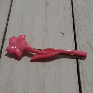Boucles D'oreilles Vintage Danemark Par Deichmann – Clips Roses Années 70/80, Super état