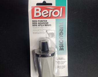 Ny - 1992 - Vintage - Berol - Turkos - Mekanisk penna - blyvässare .078 2 mm Minipekare