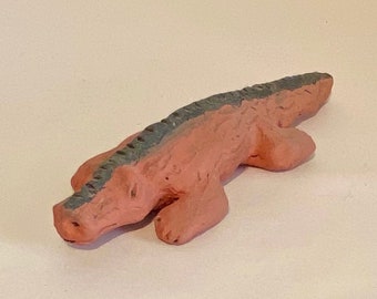 Kenyan Samburu Clay Crocodile