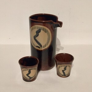 Japanese Sake Set with two cups