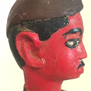 Afrikaanse houten figuur Baulé koloniale soldaat