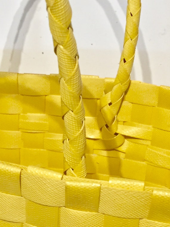 Recycled Yellow Woven Strapping Market Bag - image 9