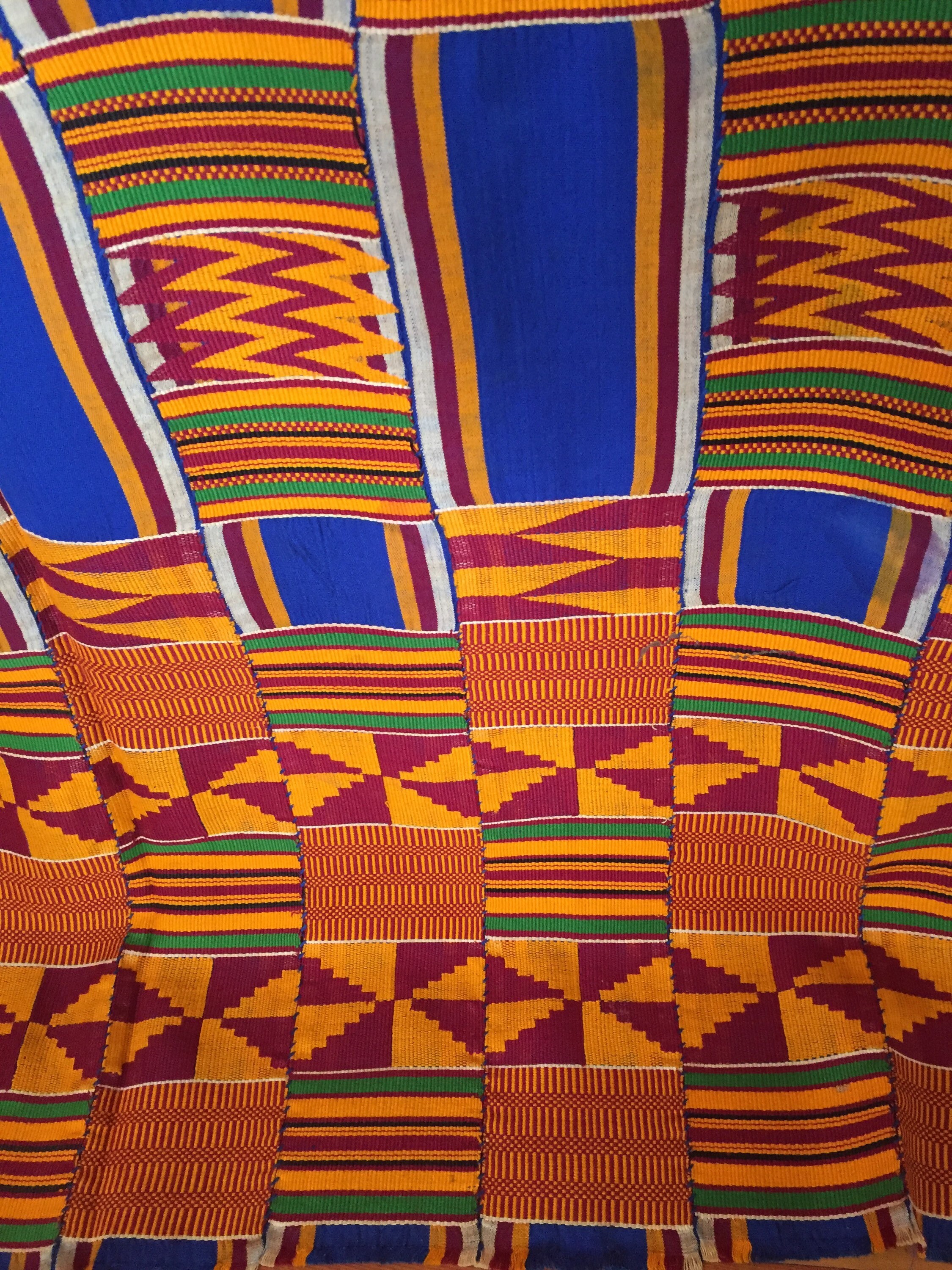 African Ashanti Kente Cloth Vintage Textile -  Israel