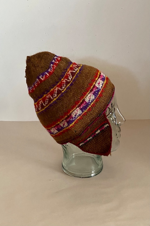 Bolivian - Peruvian Chullo Knitted Wool Hat