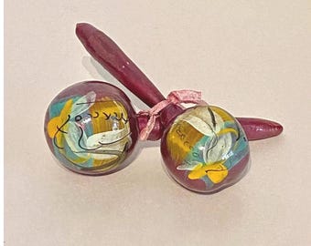 Mexican Painted Gourd Maracas