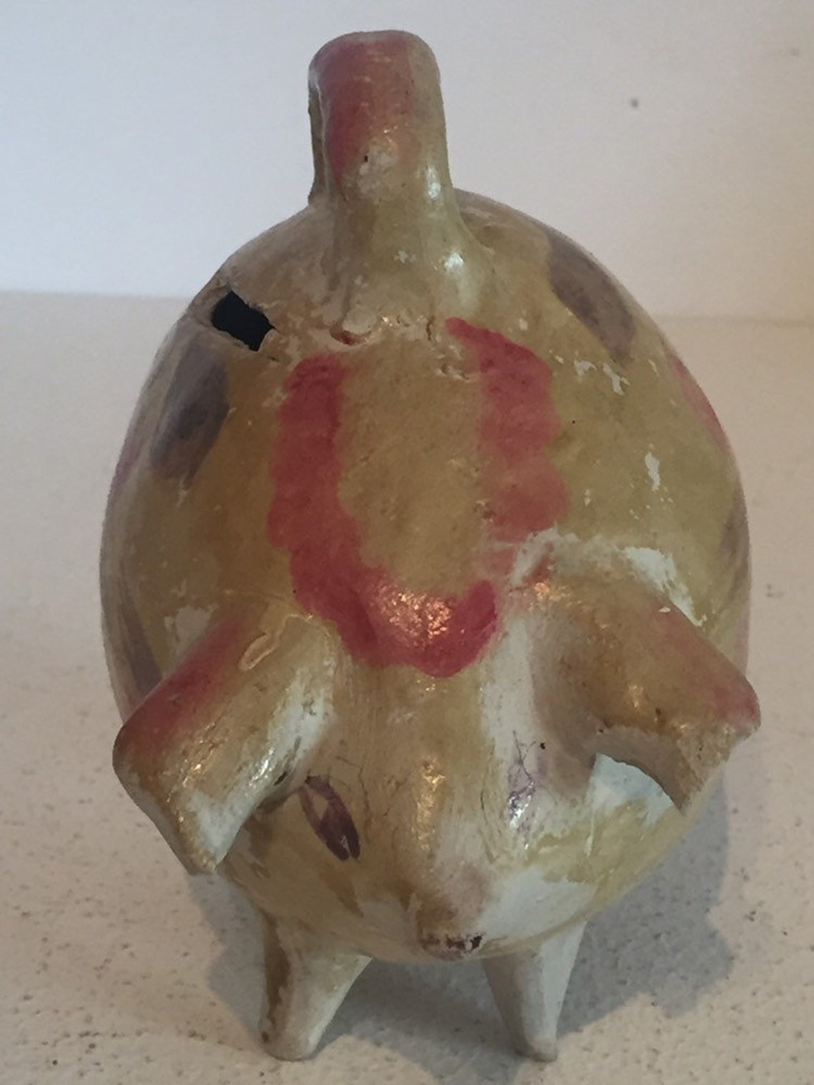 Mexican Vintage Clay Piggy Bank Etsy