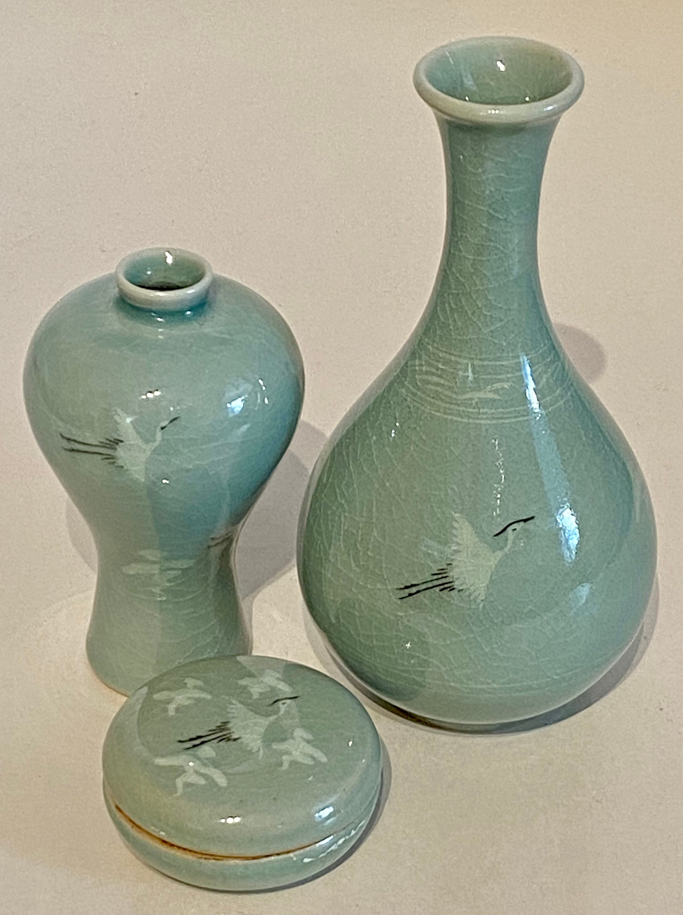 Korean Celadon Ceramic Keepsake Box Etsy