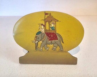 Indian Painted Vintage Plaque