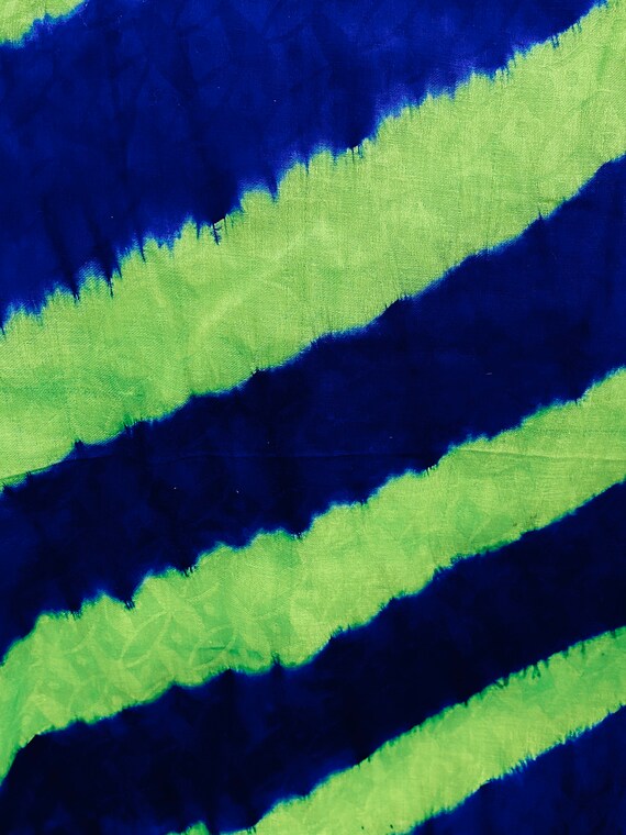 Green and Blue Tie Dye Ethnic Dress with Embroide… - image 3