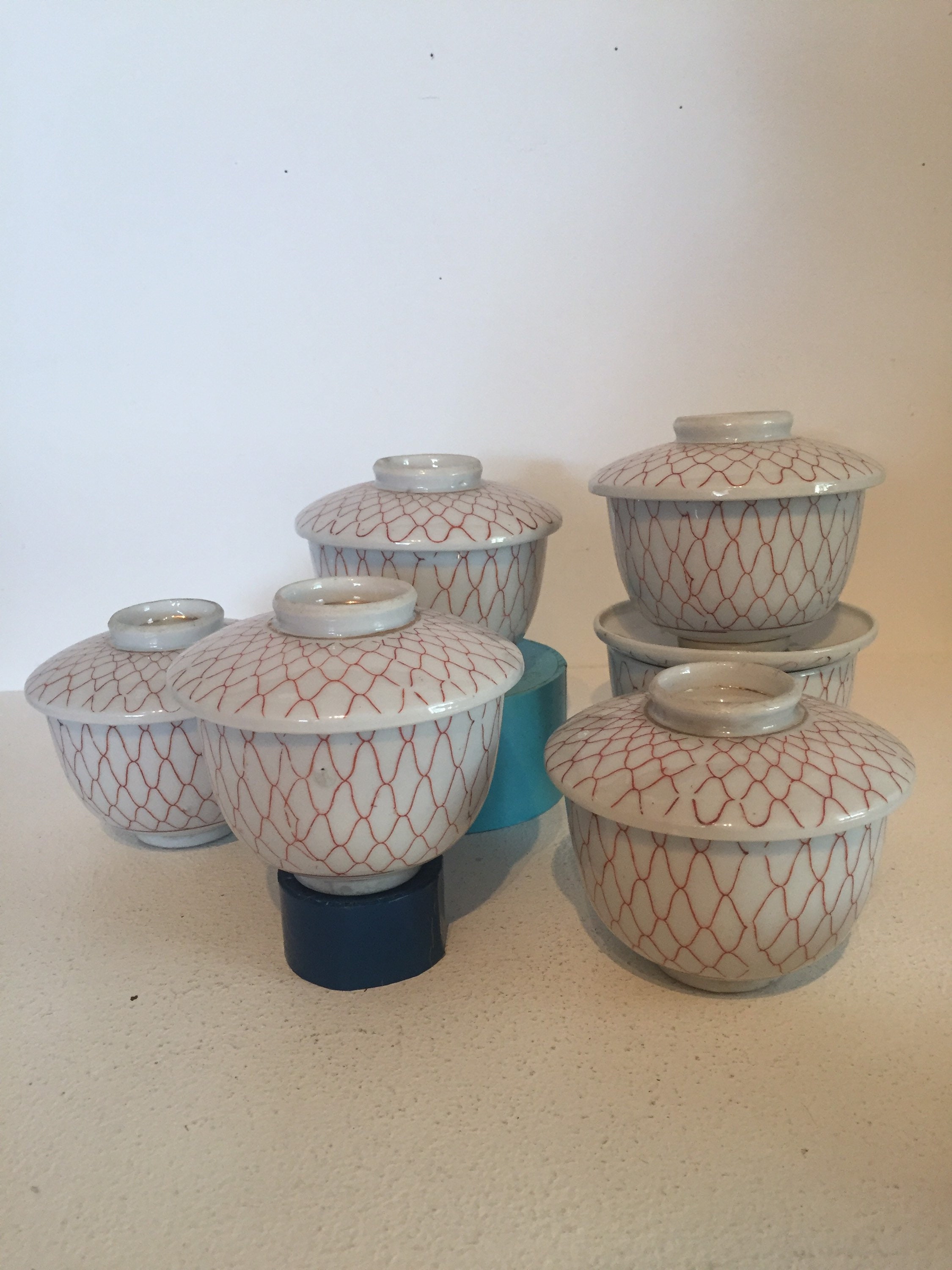 Korean Vintage Soup Bowls/Cups with Lids set 2 Etsy