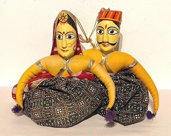 Indian Rajasthani Puppet Dolls set/2