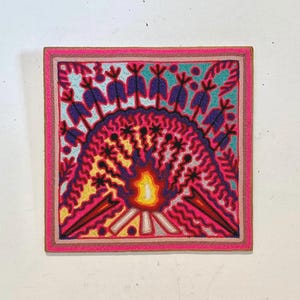 Mexican Huichol Yarn Painting
