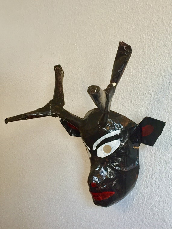 Guatemalan Papiér Maché Deer Dance Mask - image 3