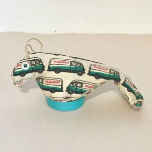 Recycled ‘Krispy Kreme’ Textile Bird with Button Eyes