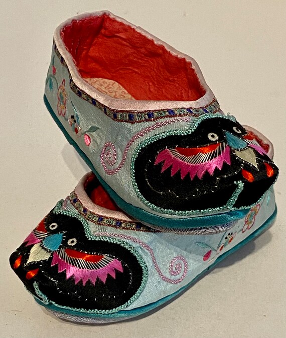 Chinese Silk Childs Slippers - Shoes - image 3