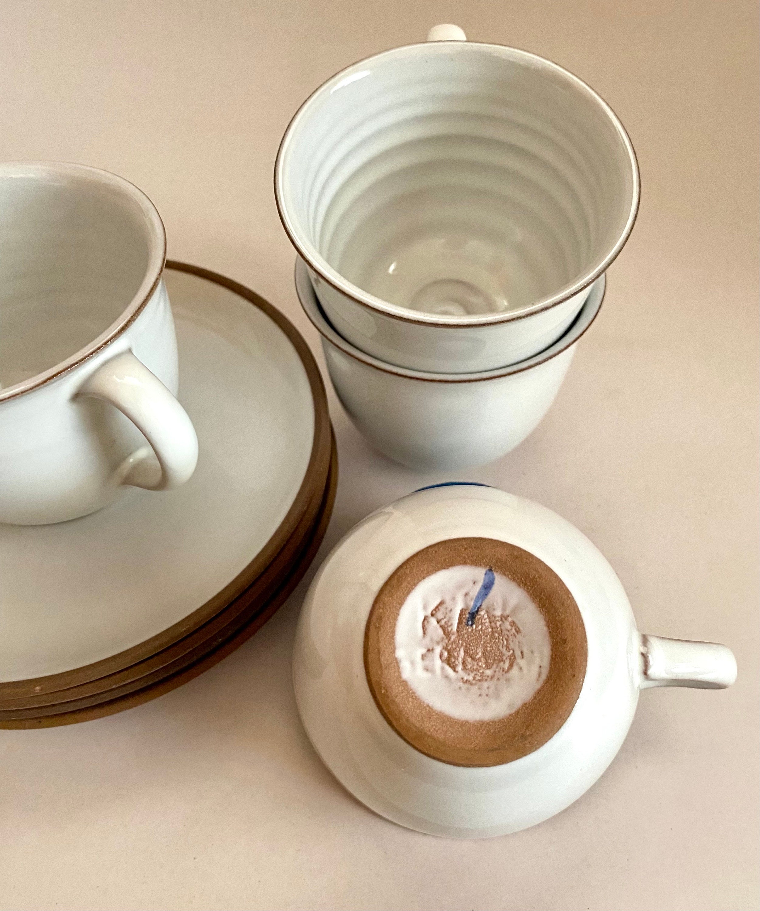 German KMK Art Pottery Gray Cups and Saucers Set/4 - Etsy Hong Kong