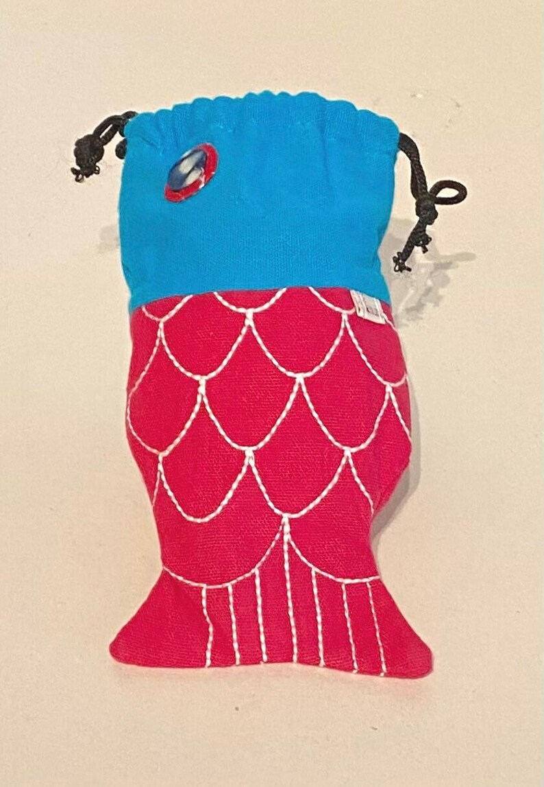 Fish Drawstring Bag Vietnamese Fish Drawstring Bag W/coin Purse - Etsy