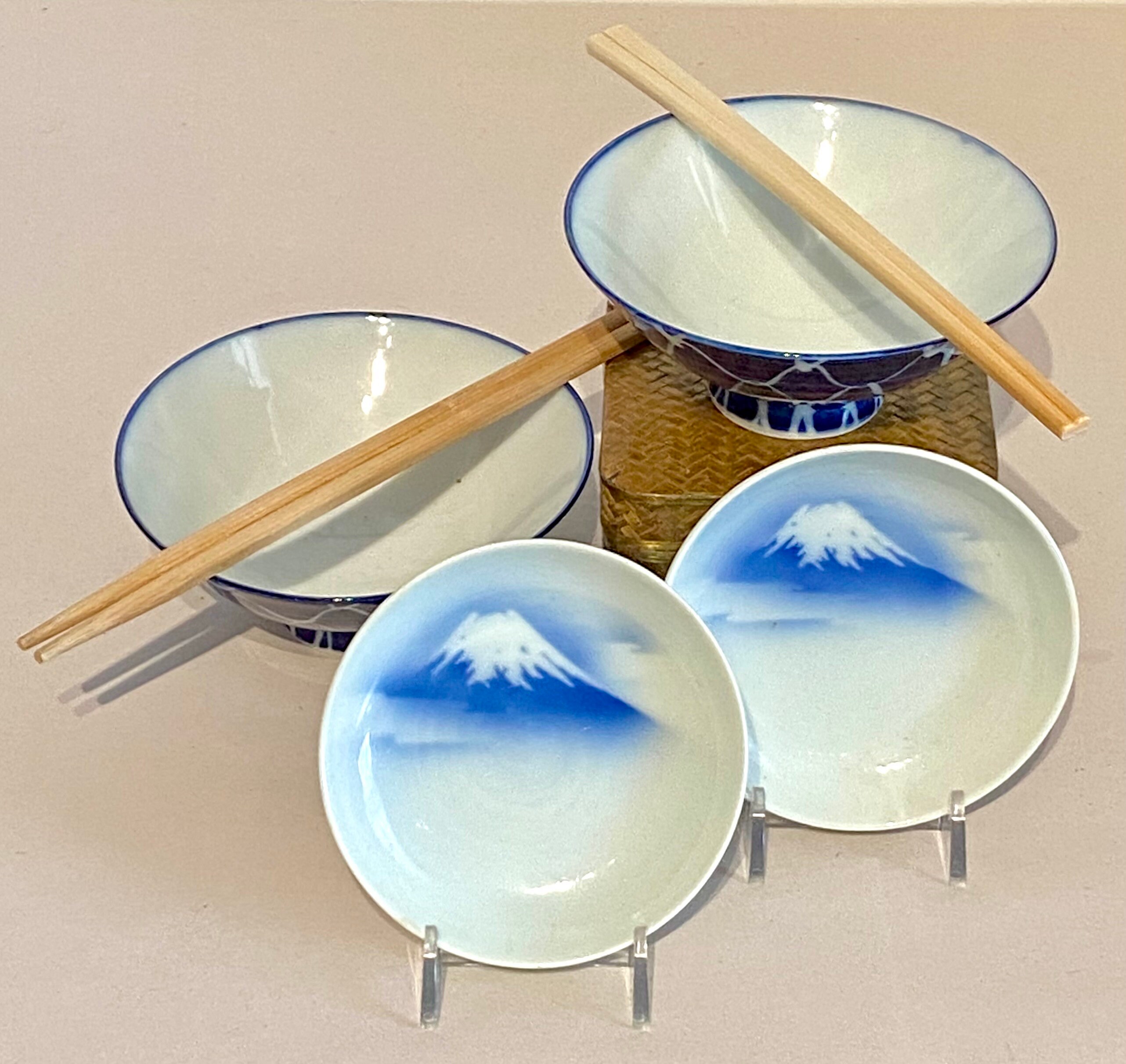 陶器皿 深川製磁 富士山 現代 深川製磁 鉢 色絵 金彩 富士山図 千鳥