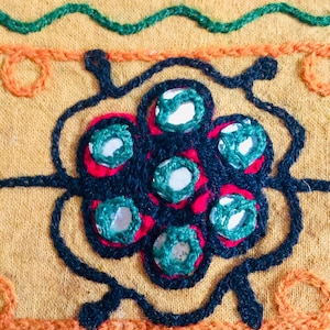 Rajasthan India Embroidered Toran Door Panel Textile