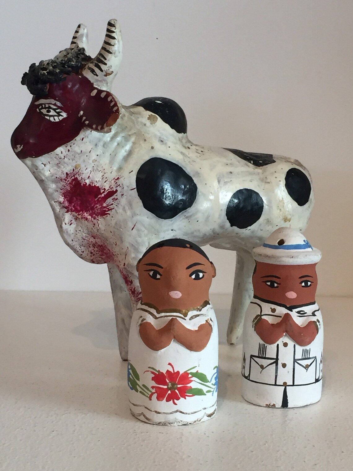 Vintage Mexican Clay Salt & Pepper Shakers | Etsy