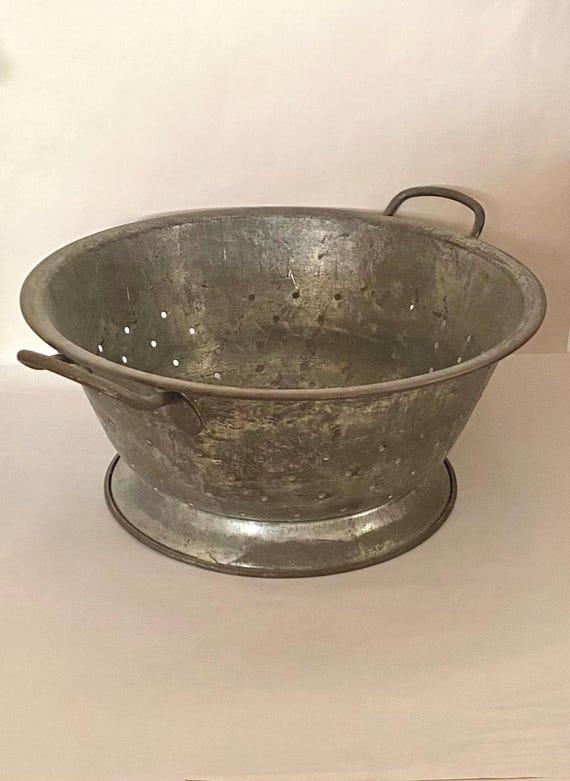 USA Rustikales Küchensieb aus Metall