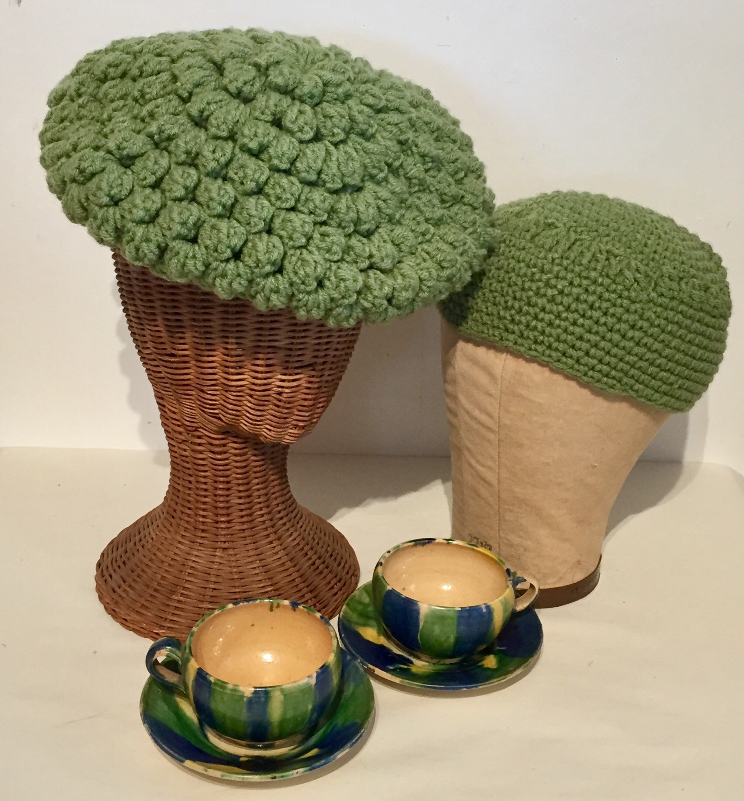 Hand Crocheted Vintage Sage Green Beret - Tam Hat - Etsy