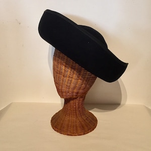Black Wool Felt Wide Brim - Breakfast at Tiffany’s Hat