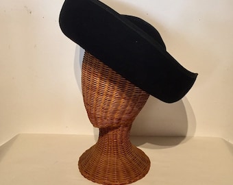 Betmar Black Velvet Cloche Hat – Ruched Bucket Style With  display picture 2