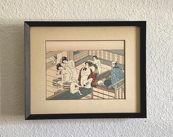 日本の浮世絵、木版画、鳥居清長 - Etsy 日本