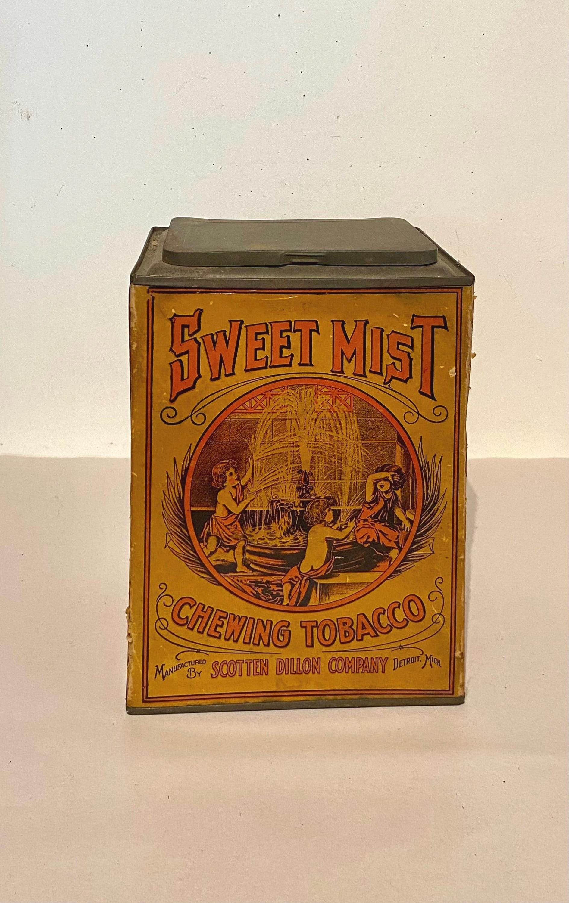 sweet mist tobacco tin USA Sweet Mist Chewing Tobacco Tin