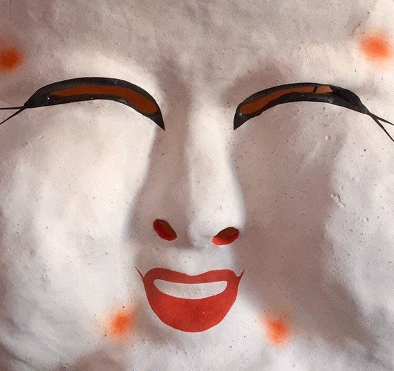Japanese Papiér Maché Dance Mask - image 1
