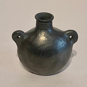 Mexicaanse Oaxaca Zwarte Klei Kleine Olla Pot - Vaas