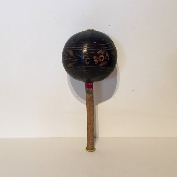 Peruvian Etched Gourd Maraca