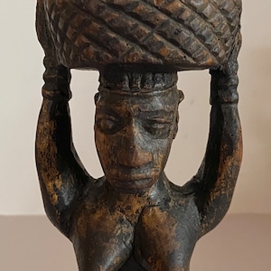 Nigeria West Africa Yoruba Carved Female Tribal Figure