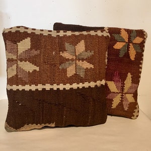 Turkish Kilim Rug Pillows - Cushions set/2