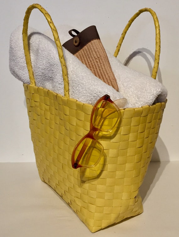 Recycled Yellow Woven Strapping Market Bag - image 4