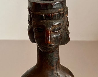 新規、アフリカの彫刻。 コロン人形 30cm アフリカ 木彫像 （r211-28） - アフリカ雑貨店