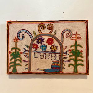 Mexican Huichol Yarn Painting