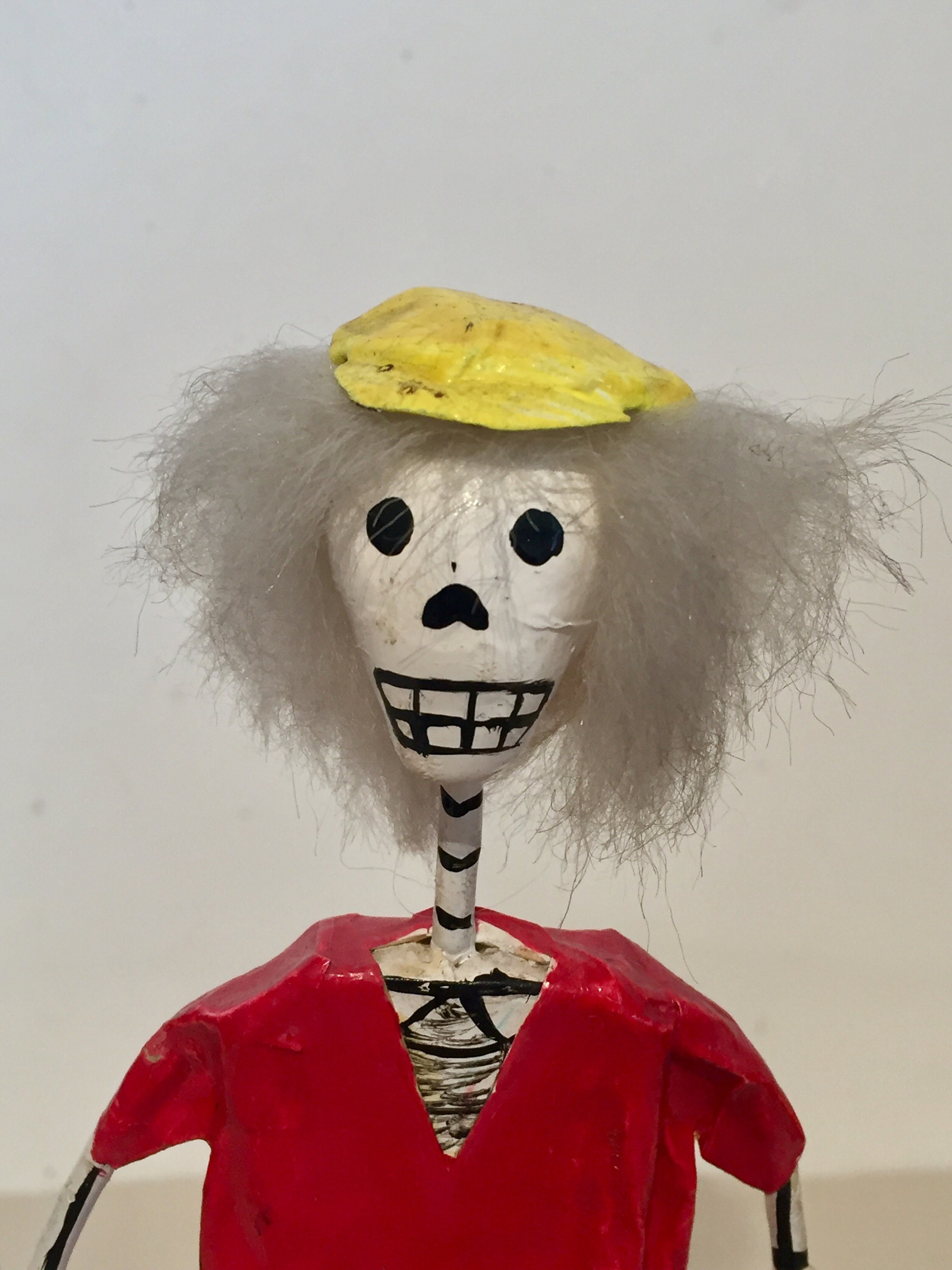 Vintage Marionette String Puppet Mexican Peasant Paper Mache Papier-mâché  16”