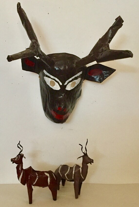 Guatemalan Papiér Maché Deer Dance Mask - image 8