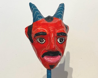 Mexican Papiér Maché Devil Maraca