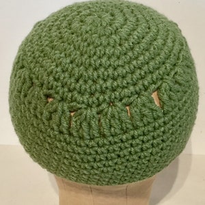 Hand Crocheted Vintage Sage Green Beanie image 9