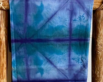 Blue and Green Tie Dye Textile